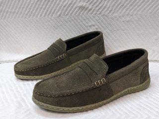 Premium Genuine Suede Leather Loafers 201(Olv)