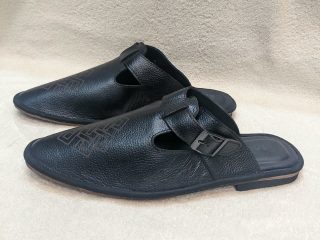 Original leather Stylish Half Loafer 306(Blk)